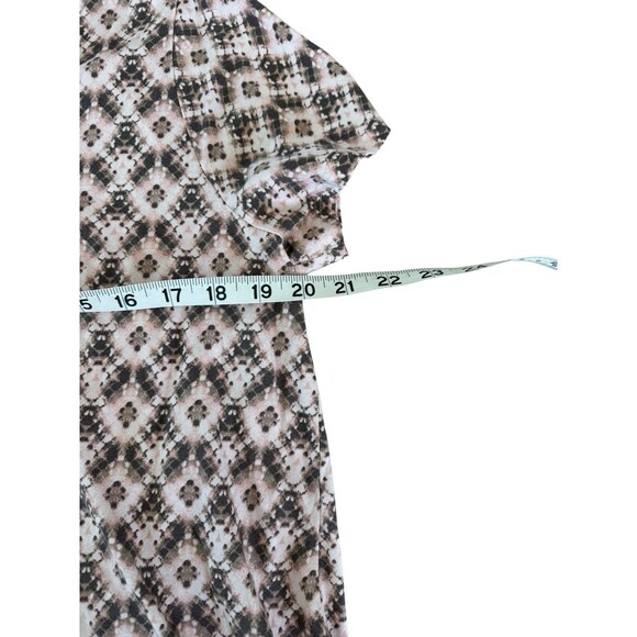 Pure Jill Pink Scoop Neck Elliptical Tee Pima Cotton Geometric Soft Cozy Tunic M - Picture 6 of 7